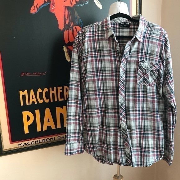 ZOO YORK: Button Down Flannel Shirt - Picture 1 of 7